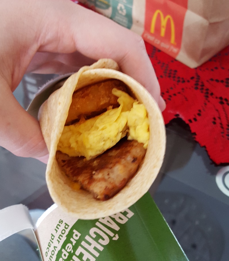 Review:  McDonald’s Sausage & Hash Brown McWrap